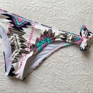 Billabong Tribal Print Bikini Bottoms Tie String